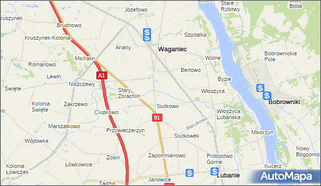 mapa Nowy Zbrachlin, Nowy Zbrachlin na mapie Targeo