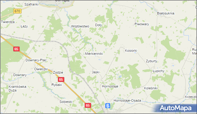 mapa Ołdaki gmina Mońki, Ołdaki gmina Mońki na mapie Targeo