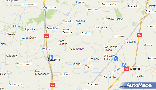 mapa Olesice, Olesice na mapie Targeo