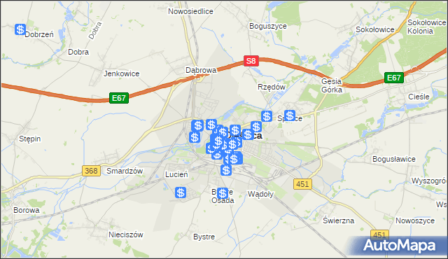 mapa Oleśnica, Oleśnica na mapie Targeo