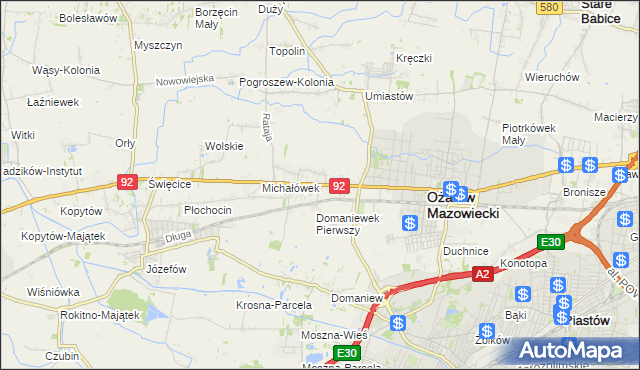 mapa Ołtarzew, Ołtarzew na mapie Targeo