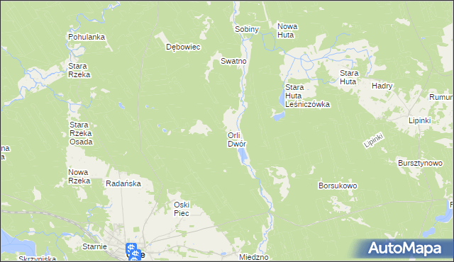 mapa Orli Dwór, Orli Dwór na mapie Targeo