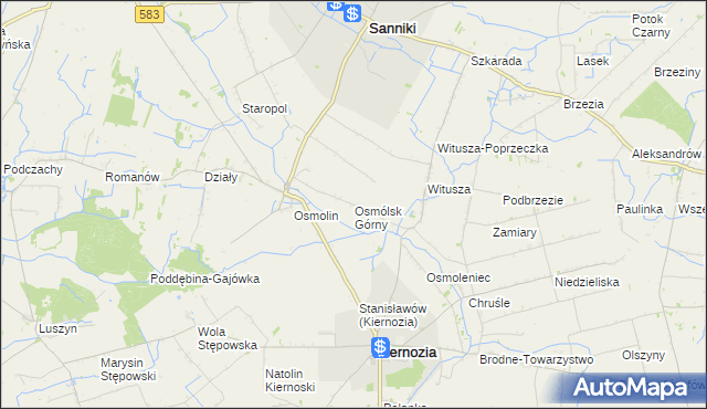 mapa Osmólsk Górny, Osmólsk Górny na mapie Targeo