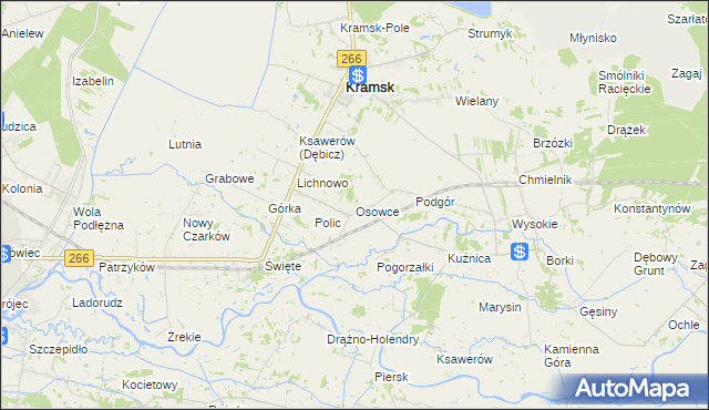 mapa Osowce, Osowce na mapie Targeo