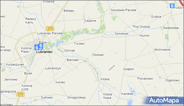 mapa Ossowo, Ossowo na mapie Targeo
