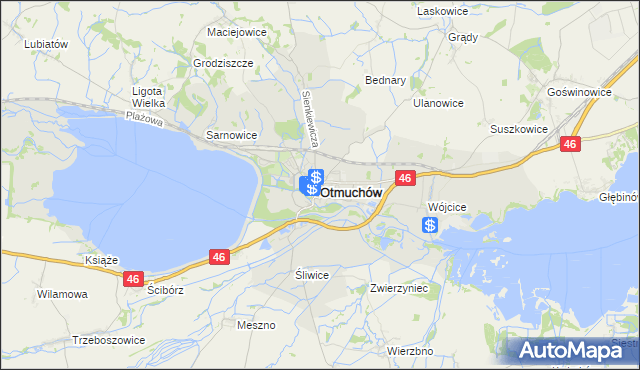 mapa Otmuchów, Otmuchów na mapie Targeo