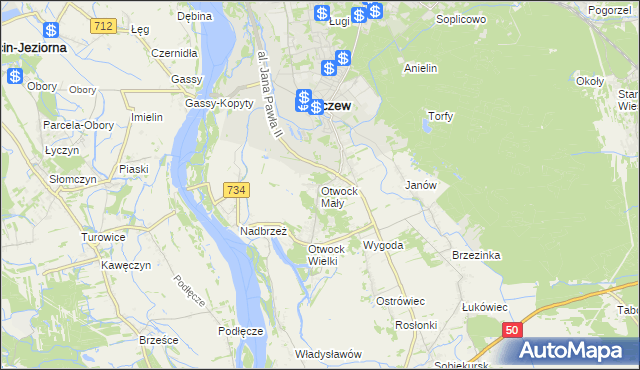mapa Otwock Mały, Otwock Mały na mapie Targeo