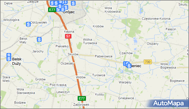 mapa Pabierowice, Pabierowice na mapie Targeo
