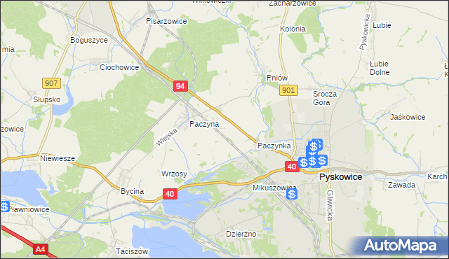 mapa Paczynka Osada, Paczynka Osada na mapie Targeo