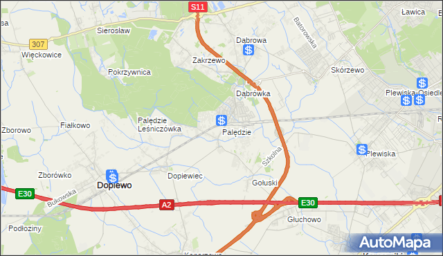 mapa Palędzie, Palędzie na mapie Targeo