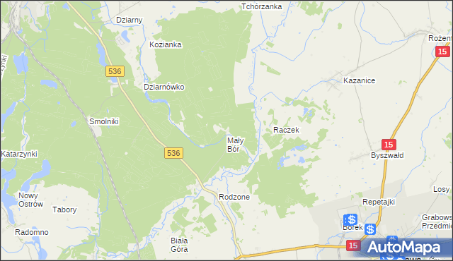 mapa Papiernia gmina Iława, Papiernia gmina Iława na mapie Targeo