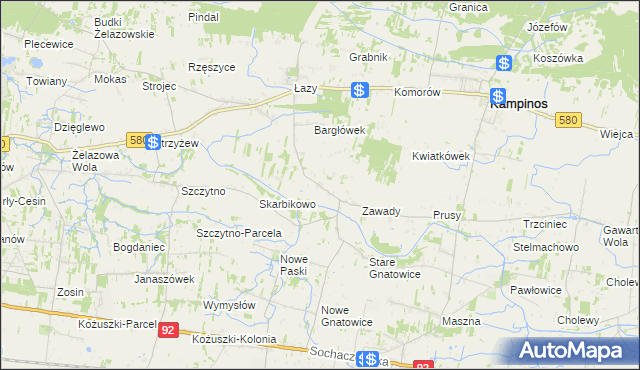 mapa Pasikonie, Pasikonie na mapie Targeo
