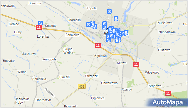 mapa Pętkowo, Pętkowo na mapie Targeo