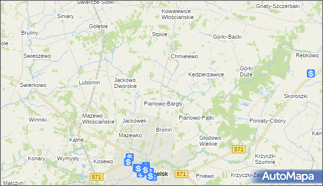 mapa Pianowo-Daczki, Pianowo-Daczki na mapie Targeo
