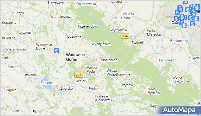 mapa Piątkowiec, Piątkowiec na mapie Targeo