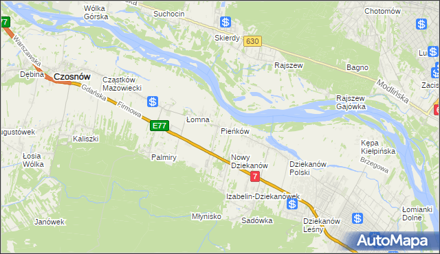 mapa Pieńków, Pieńków na mapie Targeo