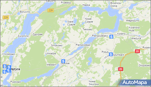 mapa Pierszczewo, Pierszczewo na mapie Targeo