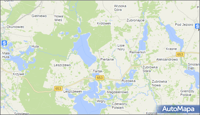mapa Piertanie, Piertanie na mapie Targeo