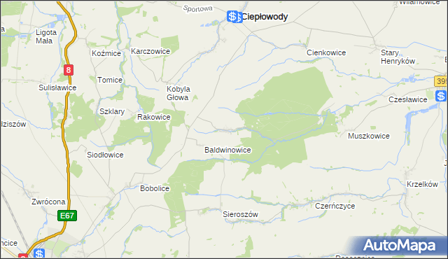 mapa Piotrowice Polskie, Piotrowice Polskie na mapie Targeo