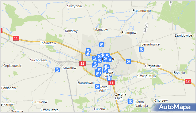 mapa Pleszew, Pleszew na mapie Targeo