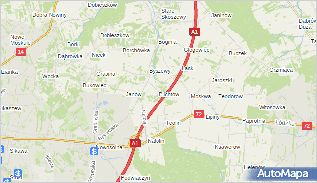mapa Plichtów, Plichtów na mapie Targeo