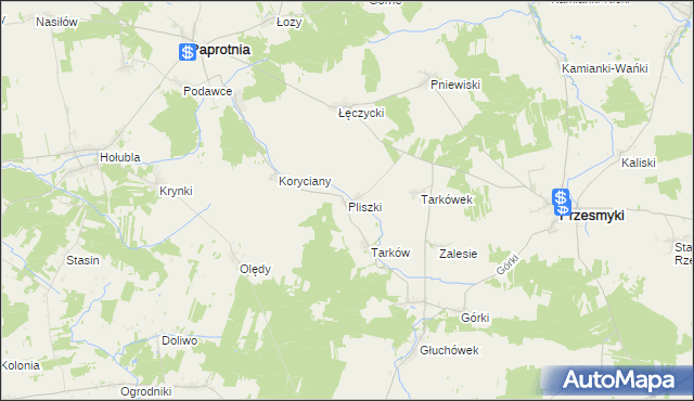 mapa Pliszki, Pliszki na mapie Targeo