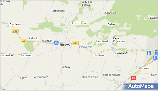 mapa Płonkówko, Płonkówko na mapie Targeo