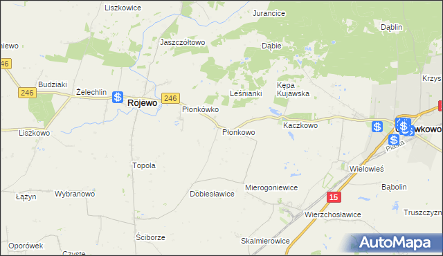 mapa Płonkowo, Płonkowo na mapie Targeo