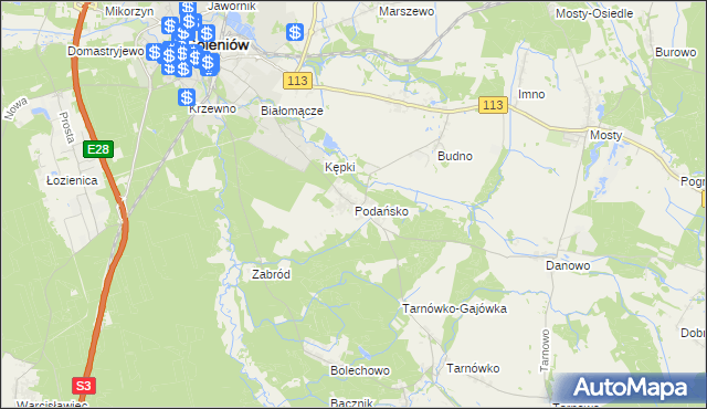 mapa Podańsko, Podańsko na mapie Targeo