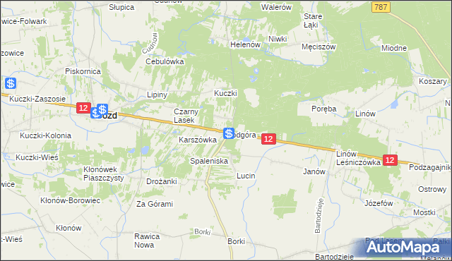 mapa Podgóra gmina Gózd, Podgóra gmina Gózd na mapie Targeo