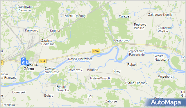 mapa Podgórze-Gazdy, Podgórze-Gazdy na mapie Targeo