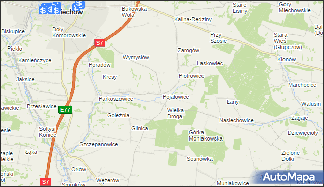 mapa Pojałowice, Pojałowice na mapie Targeo