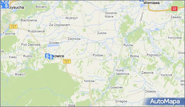 mapa Politów, Politów na mapie Targeo