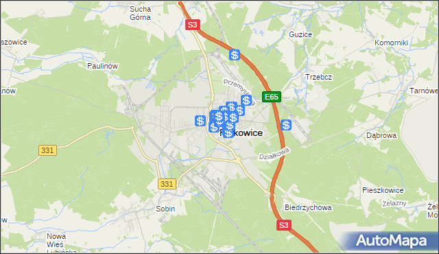 mapa Polkowice, Polkowice na mapie Targeo