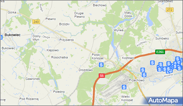 mapa Polski Konopat, Polski Konopat na mapie Targeo