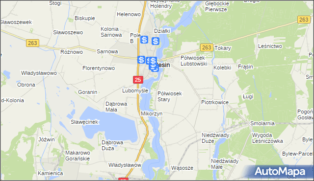 mapa Półwiosek Stary, Półwiosek Stary na mapie Targeo