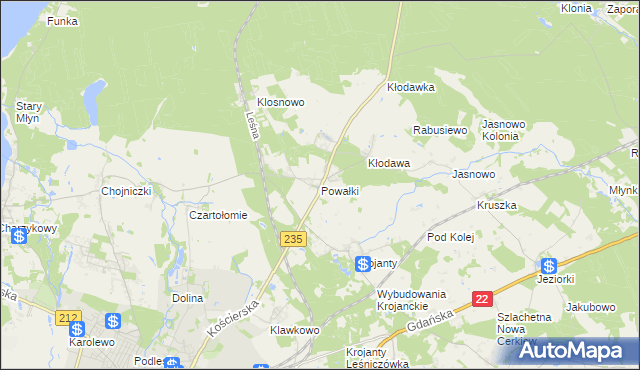 mapa Powałki, Powałki na mapie Targeo