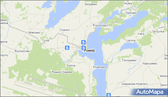 mapa Powidz powiat słupecki, Powidz powiat słupecki na mapie Targeo