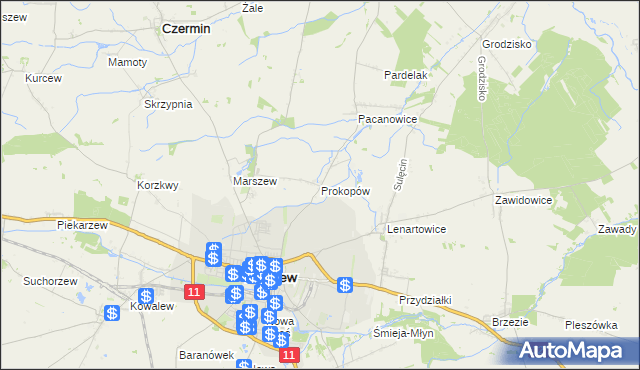 mapa Prokopów, Prokopów na mapie Targeo