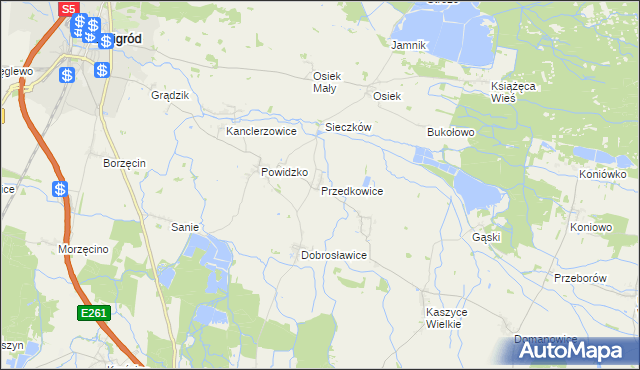 mapa Przedkowice, Przedkowice na mapie Targeo