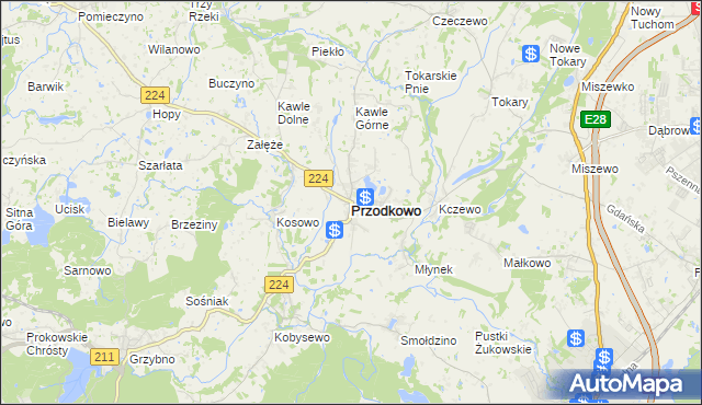 mapa Przodkowo, Przodkowo na mapie Targeo