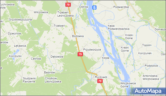 mapa Przydworzyce, Przydworzyce na mapie Targeo