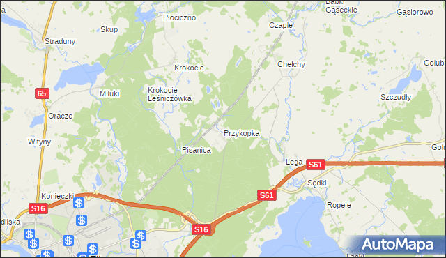 mapa Przykopka, Przykopka na mapie Targeo