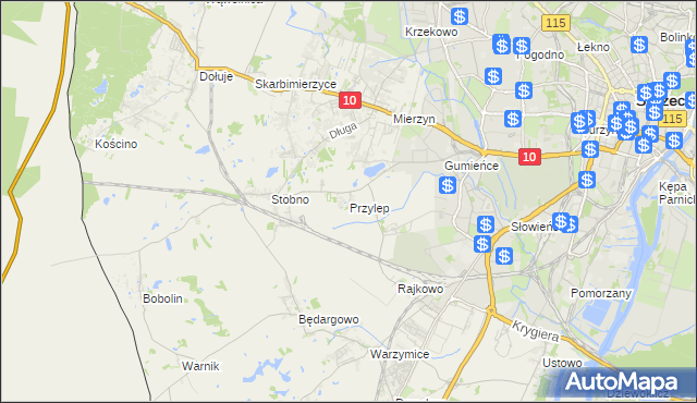 mapa Przylep, Przylep na mapie Targeo