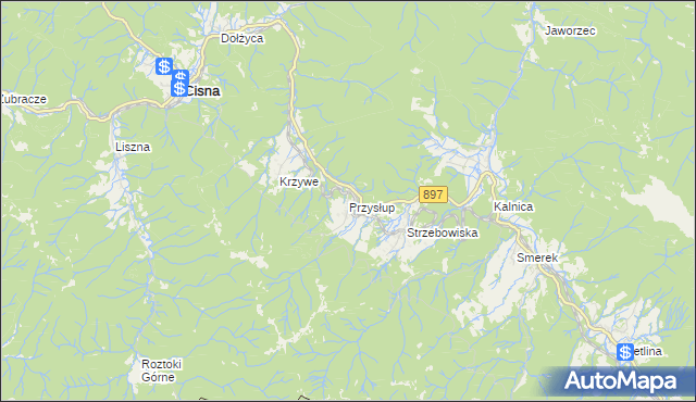 mapa Przysłup, Przysłup na mapie Targeo