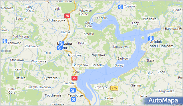 mapa Rąbkowa, Rąbkowa na mapie Targeo