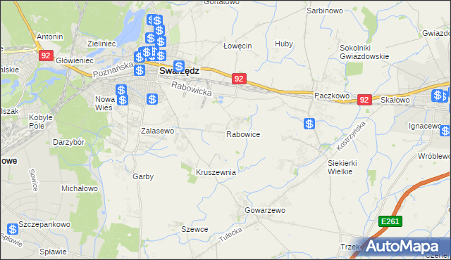 mapa Rabowice, Rabowice na mapie Targeo