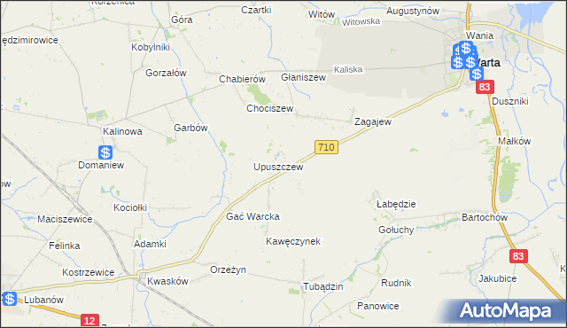 mapa Raczków, Raczków na mapie Targeo