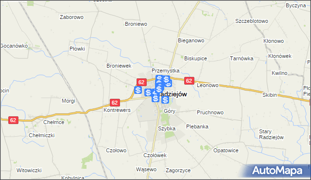 mapa Radziejów, Radziejów na mapie Targeo