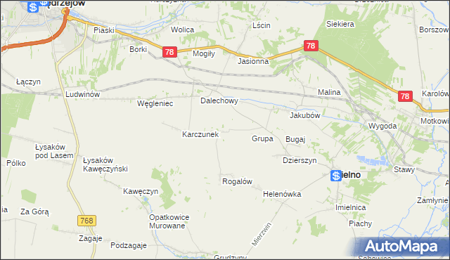 mapa Rajchotka, Rajchotka na mapie Targeo